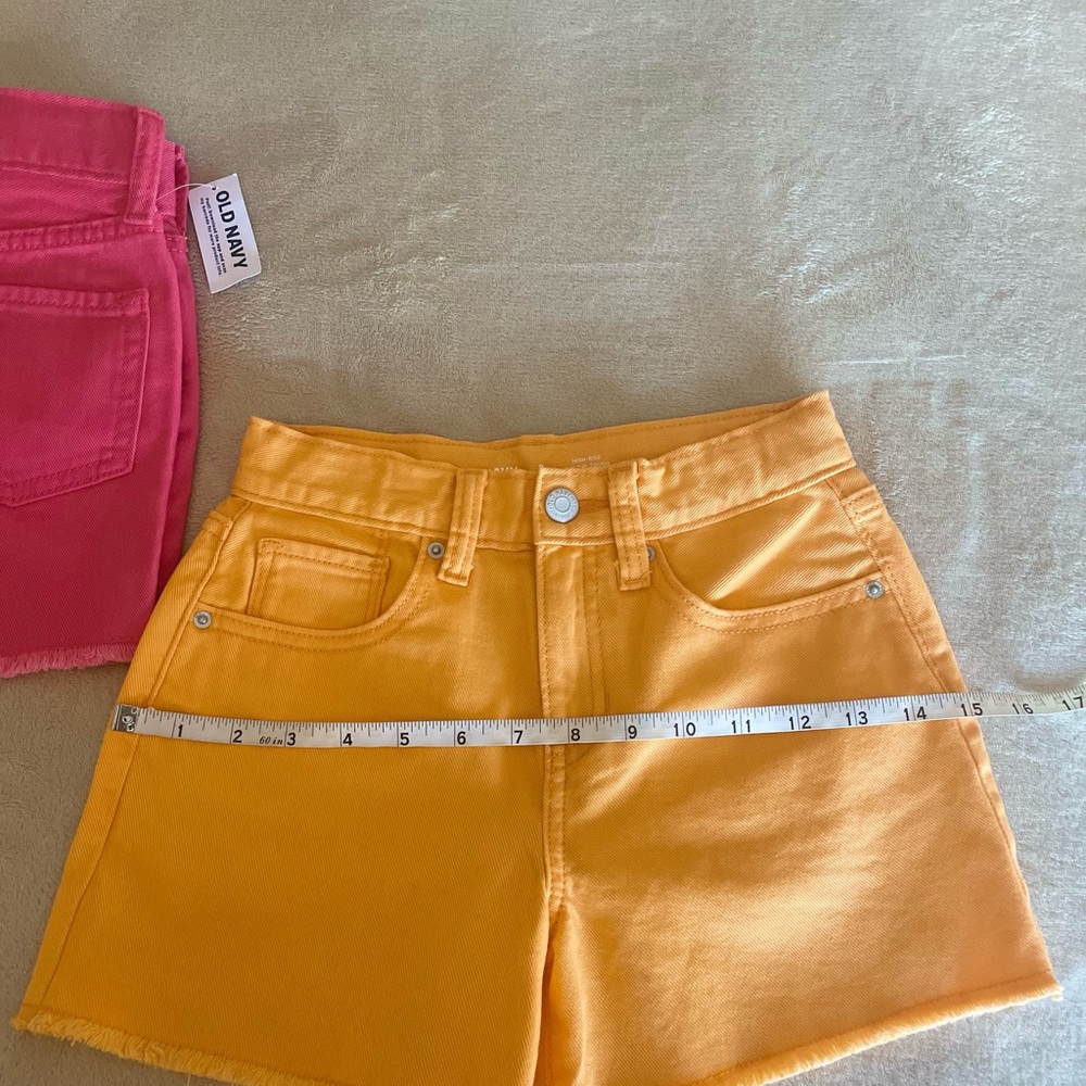 Old Navy High Rise Girls Denim Shorts - Size 8 - Picture 4 of 9